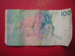 1 BILLET  SUEDE   100 ETT HUNDRA KRONOR  SVERIGES RIKSBANK - Suecia