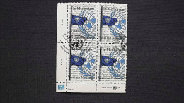 UNO-Wien 405 Yv 418 Oo/FDC-cancelled Eckrandviererblock ´C´, Gedenken Der Im Dienste Des Friedens Gefallenen - Used Stamps