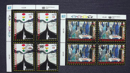 UNO-Wien 417/8 Oo/FDC-cancelled Eckrandviererblock ´A´, Weltgesundheitstag: Sicherheit Im Straßenverkehr. - Used Stamps