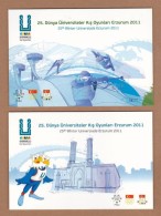 AC - 25TH WINTER UNIVERSIADE ERZURUM 2011 STAMPED POSTAL STATIONARY TURKEY 2011 - Blocs-feuillets