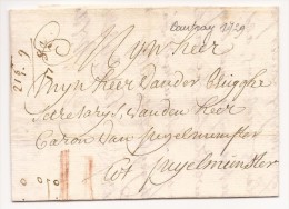 L De Courtray 1729 Port II à La Craie Rouge Pour Ingelmunster - 1714-1794 (Pays-Bas Autrichiens)