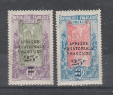 CONGO 1924  Surchargé  N°89 + 90 Neuf X - Ungebraucht