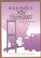 AC - TURKEY PORTFOLIO FDC - BALKANFILA XIV STAMP EXHIBITION PERFORE & IMPERFORE MNH BLOCKS 28 OCTOBER 2007 - Hojas Bloque