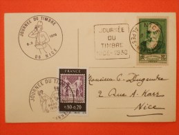 FRANCE 1938 JOURNEE DU TIMBRE Sur Carte Voyagée.  TB - ....-1949