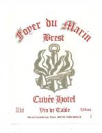 Etiquette De Vin De Table -  Cuvée Du Foyer Du Marin De  Brest   -  Pierre Jestin à Brest (29) - Bateaux à Voile & Voiliers