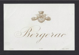 Etiquette De Vin  -  Bergerac  -  Début XX ème - Bergerac