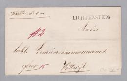 Heimat SG Lichtensteig 1856-02-13 Lang-O BOM > Wattwyl - Cartas & Documentos