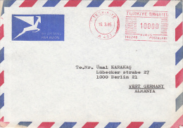 35648- AMOUNT 10000, TESVIKIYE, RED MACHINE STAMPS ON COVER, 1985, TURKEY - Briefe U. Dokumente