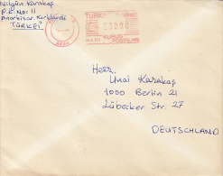 35658- AMOUNT 5000, PINARHISAR, RED MACHINE STAMPS ON COVER, 1986, TURKEY - Briefe U. Dokumente