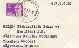 35665- MUSTAFA KEMAL ATATURK STAMP ON COVER FRAGMENT, 1981, TURKEY - Briefe U. Dokumente