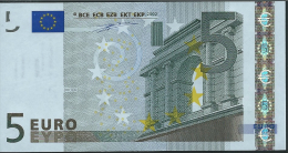 S ITALIA  5 EURO J001 C6  DUISENBERG   UNC - 5 Euro