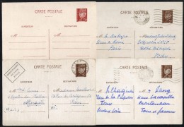 TYPE PETAIN / 4 ENTIERS POSTAUX - 3 OBLITERES & 1 NEUF (ref 3017) - Collections & Lots: Stationery & PAP