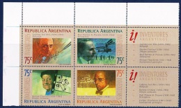 ARGENTINE 1994         Sciences      Inventeurs    - Inventors   4v. - Unused Stamps