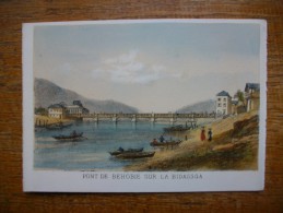 Carte Assez Rare , Pont De Béhobie Sur La Bidassoa " Carte Animée """" Dos Carte Vierge "" - Béhobie