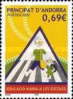 ANDORRA FRANCESA 2002 - EDUCACION VIAL - EDUCACIO VIARIA - YVERT Nº  565 - Unused Stamps