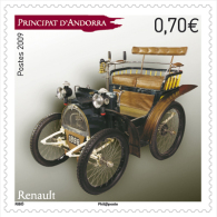 ANDORRA FRANCESA 2009 - AUTOMOVIL RENAULT  - 1 SELLO - Unused Stamps