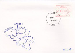 Belgien 1983 - Automatenmarken Ergänzungen Auf FDC - 28.02.1983 - Aalst 1 - Sonstige & Ohne Zuordnung