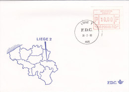 Belgien 1983 - Automatenmarken Ergänzungen Auf FDC - 28.02.1983 - Liege 2 - Otros & Sin Clasificación