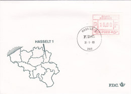 Belgien 1983 - Automatenmarken Ergänzungen Auf FDC - 31.01.1983 - Hasselt 1 - Otros & Sin Clasificación