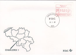 Belgien 1983 - Automatenmarken Ergänzungen Auf FDC - 31.01.1983 -  Charleroi 1 - Otros & Sin Clasificación