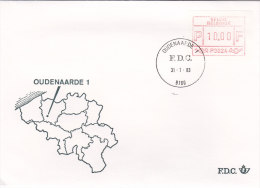 Belgien 1983 - Automatenmarken Ergänzungen Auf FDC - 31.01.1983 -  Oudenaarde 1 - Other & Unclassified