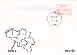 Belgien 1983 - Automatenmarken Ergänzungen Auf FDC - 31.01.1983 -  Mons 1 - Autres & Non Classés