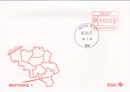 Belgien 1983 - Automatenmarken Ergänzungen Auf FDC - 28.03.1983 - Bastogne 1 - Other & Unclassified