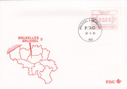 Belgien 1983 - Automatenmarken Ergänzungen Auf FDC - 28.03.1983 - Brussel Bruxelles 5 - Other & Unclassified