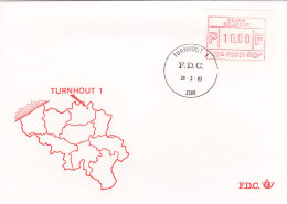 Belgien 1983 - Automatenmarken Ergänzungen Auf FDC - 28.03.1983 - Turnhout 1 - Sonstige & Ohne Zuordnung