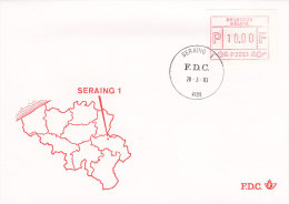 Belgien 1983 - Automatenmarken Ergänzungen Auf FDC - 28.03.1983 - Seraing 1 - Other & Unclassified