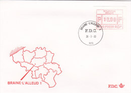 Belgien 1983 - Automatenmarken Ergänzungen Auf FDC - 28.03.1983 - Braine-L. Alleud 1 - Other & Unclassified