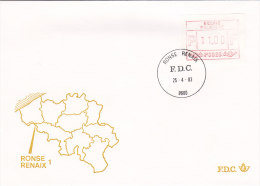 Belgien 1983 - Automatenmarken Ergänzungen Auf FDC - 25.04.1983 - Ronse Renaix 1 - Altri & Non Classificati