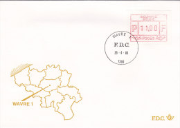 Belgien 1983 - Automatenmarken Ergänzungen Auf FDC - 25.04.1983 - Wavre 1 - Other & Unclassified