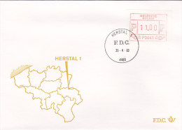 Belgien 1983 - Automatenmarken Ergänzungen Auf FDC - 25.04.1983 - Herstal 1 - Sonstige & Ohne Zuordnung