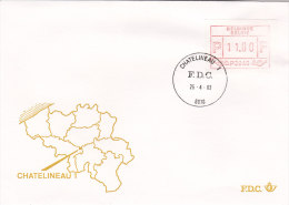 Belgien 1983 - Automatenmarken Ergänzungen Auf FDC - 25.04.1983 - Chatelineau 1 - Sonstige & Ohne Zuordnung