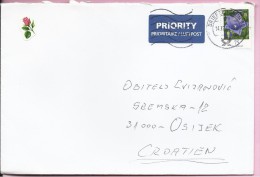 Letter - Stamp Flower, 14.12.2014., Germany, Priority Letter - Sonstige & Ohne Zuordnung