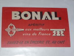 BUVARD Publicitaire  BLOTTING PAPER   - BONAL Apéritif Aux Meilleurs Vins De France - Licores & Cervezas