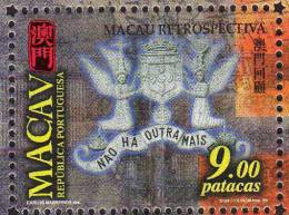 Letzter Block Von Portugal Auf Macau Block 72 I ** 6€ Wappen Engel Rückgabe An China Art Bloc Wap Sheet Bf MACAO - Blocks & Kleinbögen