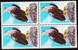 1966. White-tailed Sea Eagle. 50 Kr. 4-Block. (Michel: 399) - JF191834 - Used Stamps