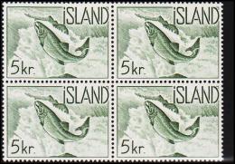 1959. Fauna. 5 Kr. Salmon. 4-Block. (Michel: 338) - JF191829 - Usati