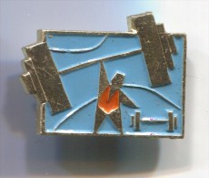 WEIGHTLIFTING - Sport, Vintage Pin Badge - Gewichtheben