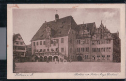 Heilbronn - Rathaus Mit Robert Meyer Denkmal - Heilbronn