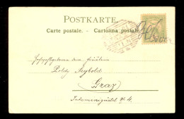 Hungary - Croatia - Christmas Card, Canceled By Hand In Post Office Belovar And Sent To Graz 1900. - Andere & Zonder Classificatie