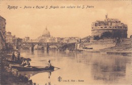 ROMA Ponte E Castel S. Angelo Con Vedutal Del S.Pietro - Pontes