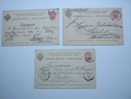 1895/96 , 3 Ganzsachen  Nach Deutschland Verschickt - Interi Postali