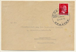 DANZIG 1944 Envelope With Commemorative Postmark "500 Jahre Krantor", Code Letter C.  Wolff 41 (35 Points) - Briefe U. Dokumente