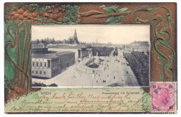 A 1000 WIEN, Franzensring Mit Parlament, 1903, Geprägt, Jugendstilornamente - Ringstrasse