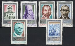 Romania 1984. Famous People Set MNH (**) Michel: 4013-4018 / 5 EUR - Unused Stamps