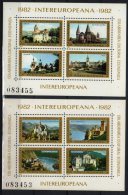 Romania 1982. Churches Sheet-pair MNH (**) Michel: Block 186-187 / 6 EUR - Unused Stamps