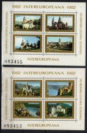 Romania 1982. Churches Sheet-pair MNH (**) Michel: Block 186-187 / 6 EUR - Neufs